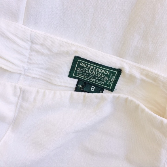 Ralph Lauren Country off white cotton fit and flare maxi skirt size 8 - Picture 12 of 14